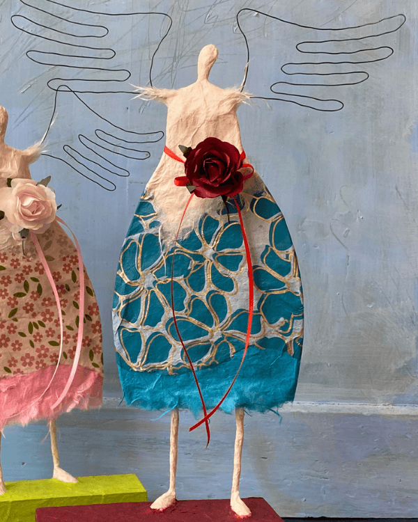 LAL – Kurse – Onlinekurse on demand – Drahtengel festlich Drahtengel aus Papier festlich